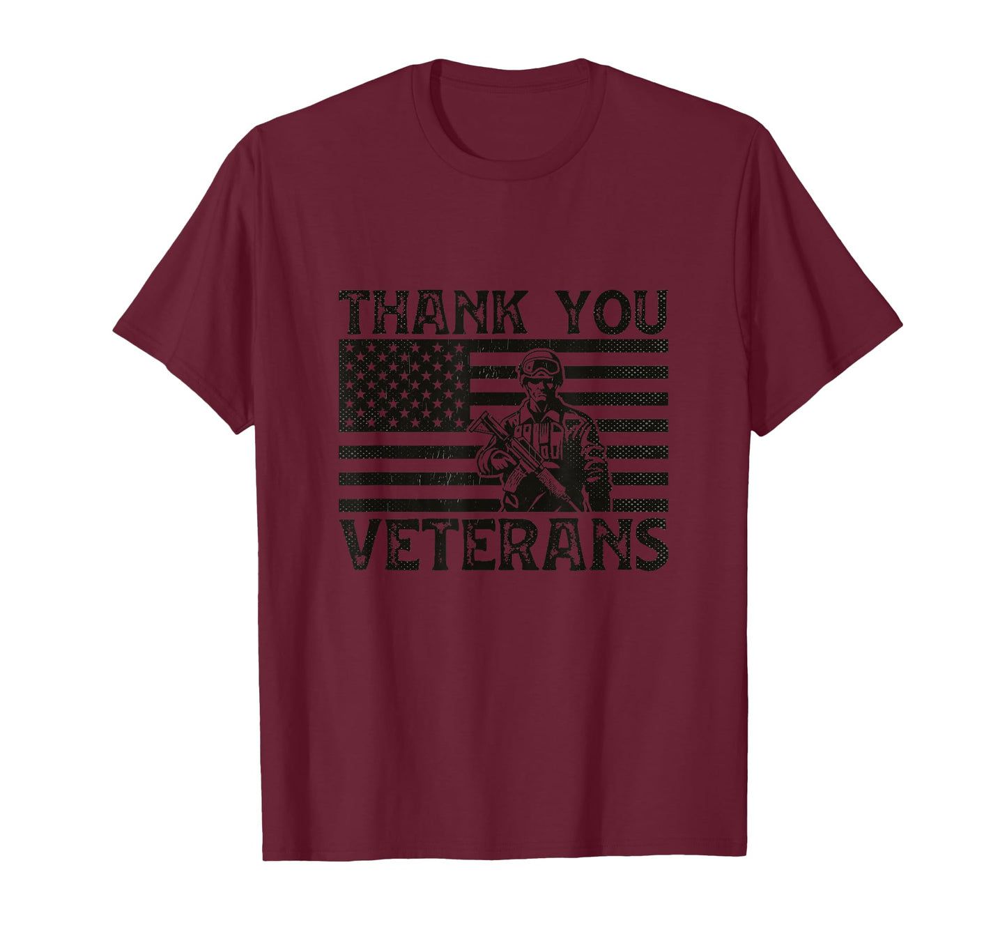 Thank You Veterans Soldier Memorial Day Patriotic Veteran T-Shirt