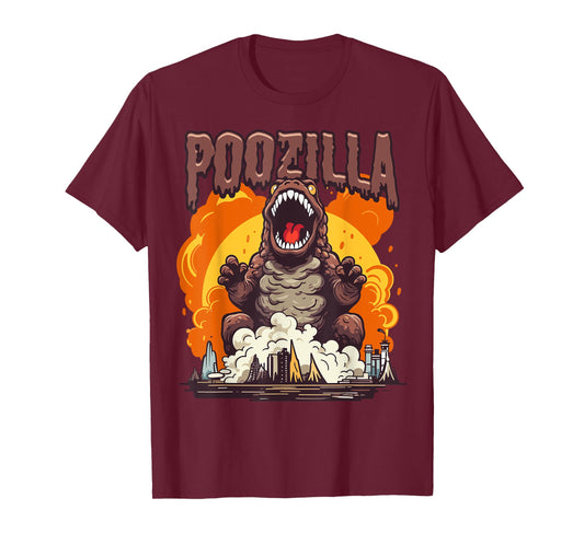Poozilla Explosive Monstrous Diarrhea Poop Meme Funny T-Shirt