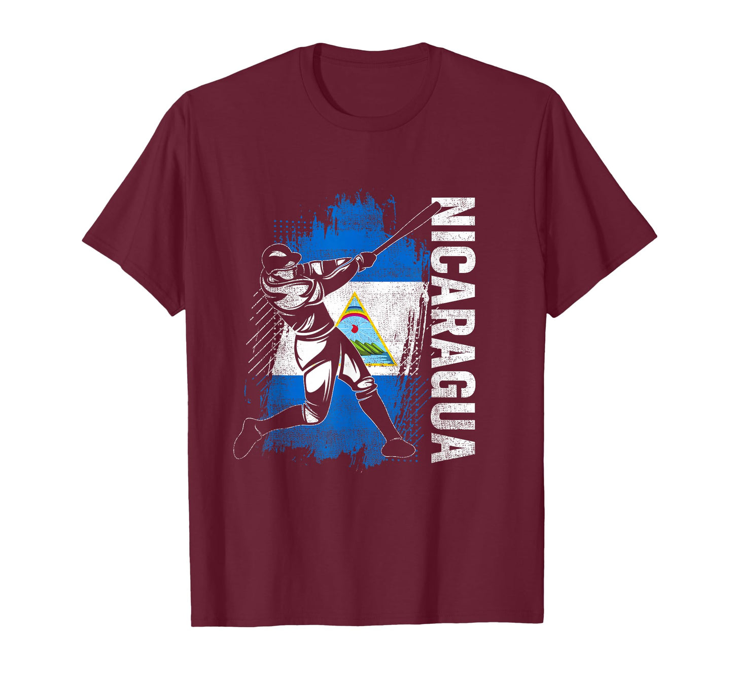 Nicaraguan Baseball Player Nicaragua Flag Baseball Fans T-Shirt