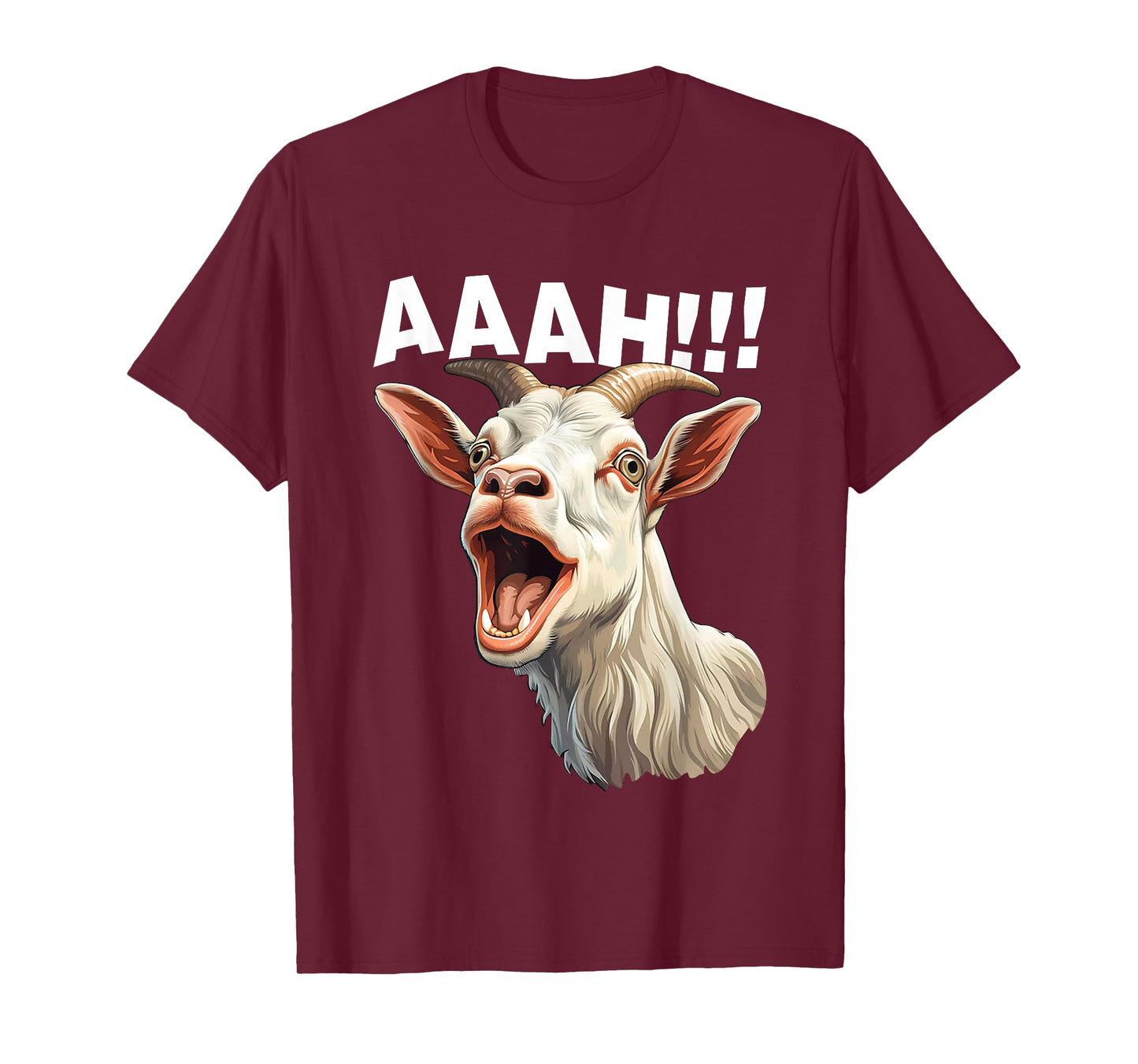 Halloween Screaming Goat AAAH!!! - Funny Crazy Goat T-Shirt
