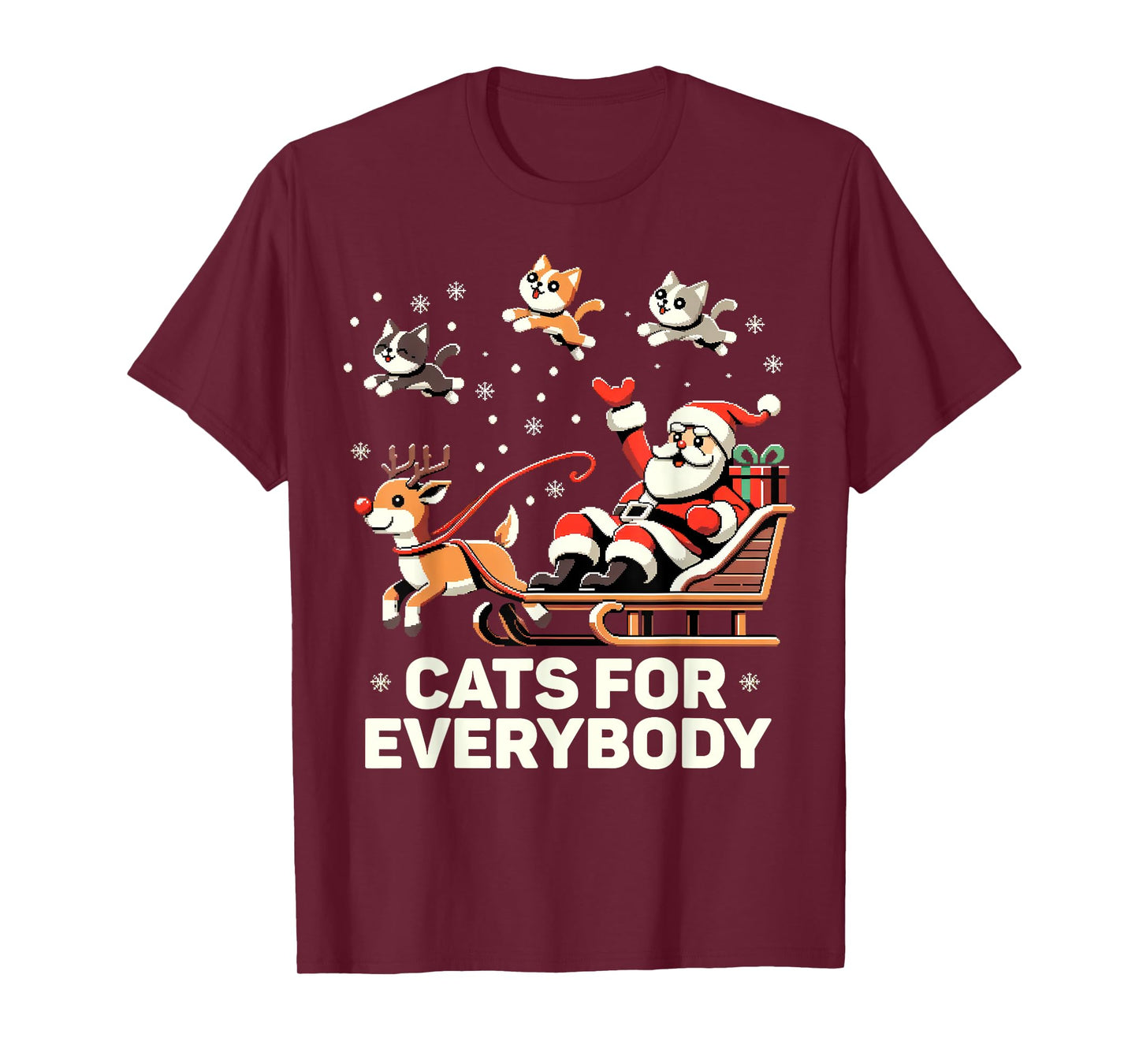 Cats For Everybody - Funny Christmas Cat Xmas Women Santa T-Shirt