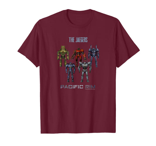 Legendary Pacific Rim Jaeger Robots T-Shirt - Officially Licensed T-Shirt, Small, Black