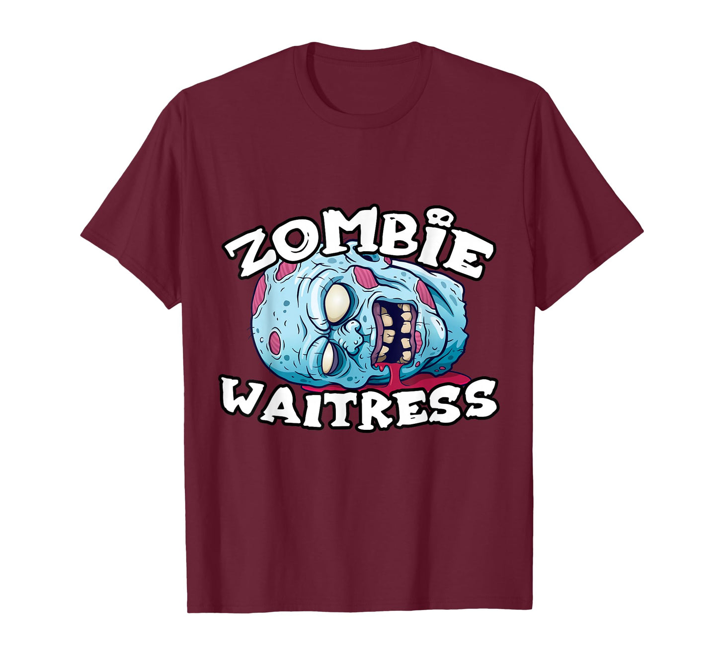 Zombie Waitress T-Shirt Halloween Simple Costume Waitress' T-Shirt
