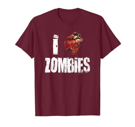 I Heart Zombies Adult T-Shirt T-Shirt