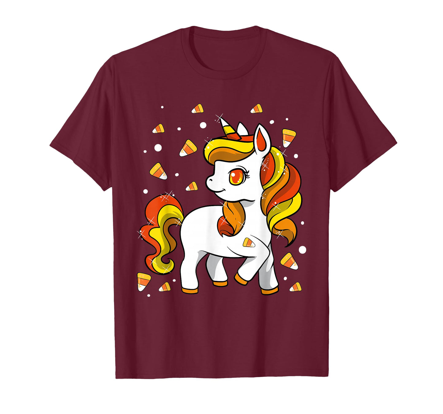 Kids Unicorn Candy Corn Halloween T-Shirt