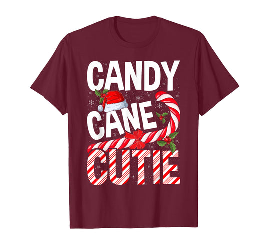 Candy Cane Cutie Christmas Xmas Women Girls Kids Toddler T-Shirt