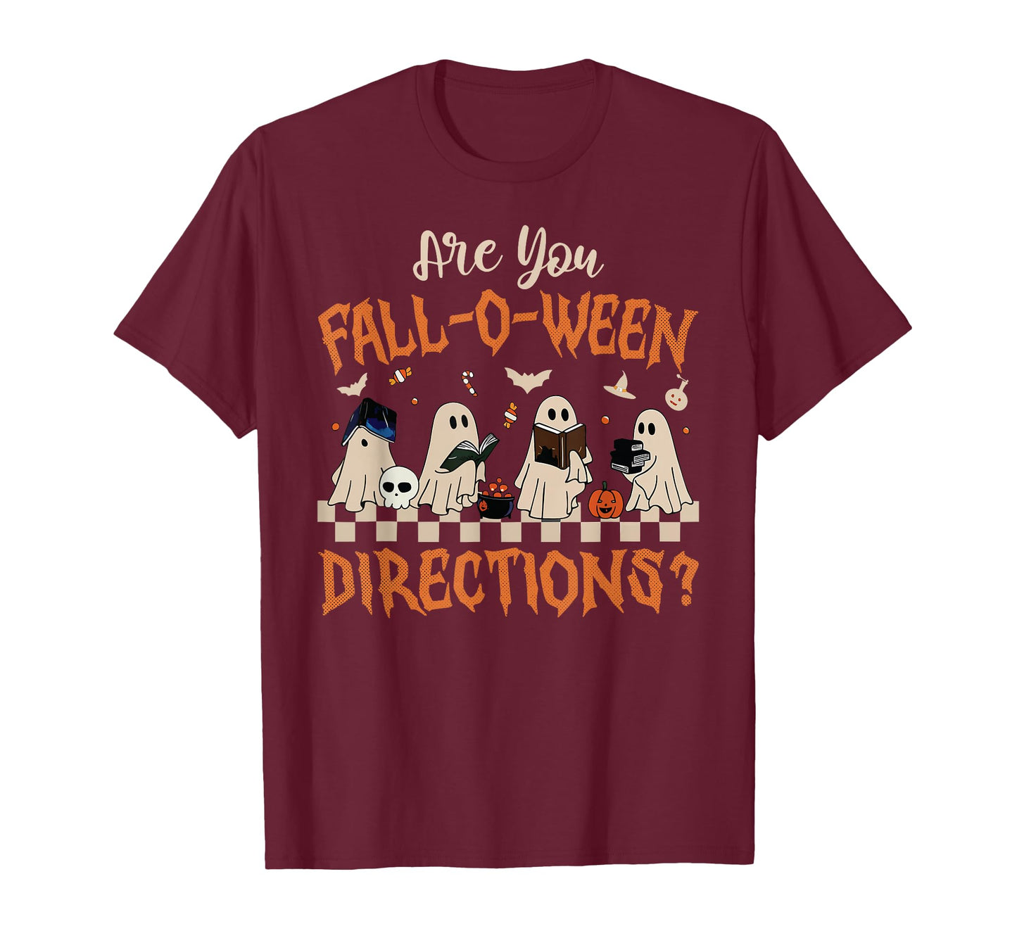 are You Fall-o-ween Directions Funny Ghost Pumpkin Halloween T-Shirt