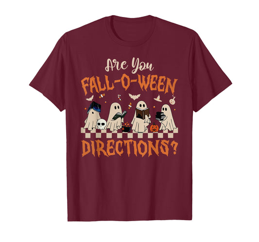 are You Fall-o-ween Directions Funny Ghost Pumpkin Halloween T-Shirt
