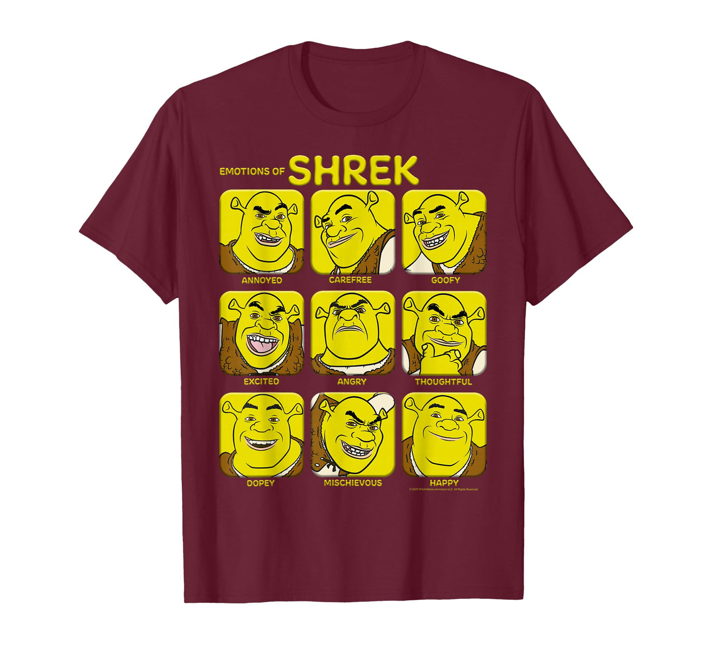 Shrek Emotions of Shrek Box Up T-Shirt