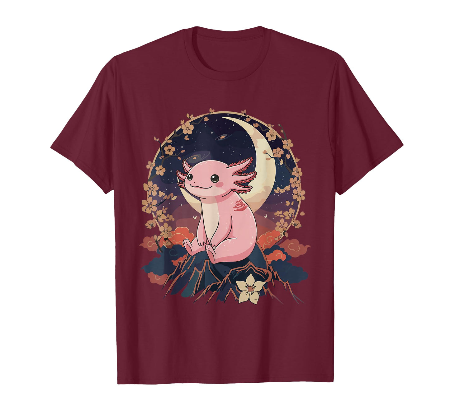 Kawaii Axolotl Japanese Anime T Shirts Men Women Kids T-Shirt