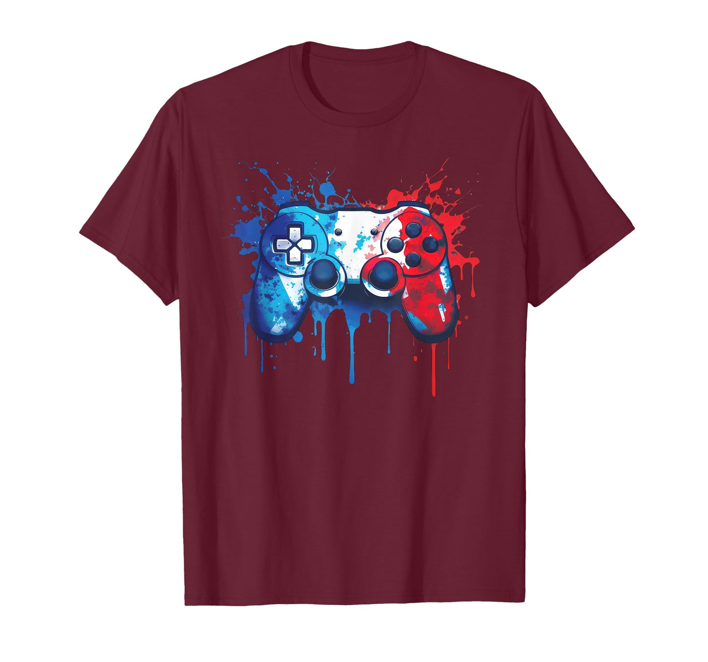 Patriotic Gamer - Red White Blue 4th of July Video Game T-Shirt