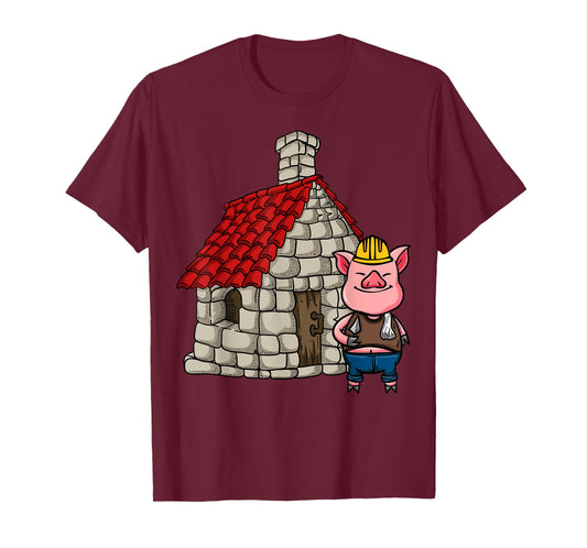 Three Pigs Lazy Halloween Costume - Brick House T-Shirt