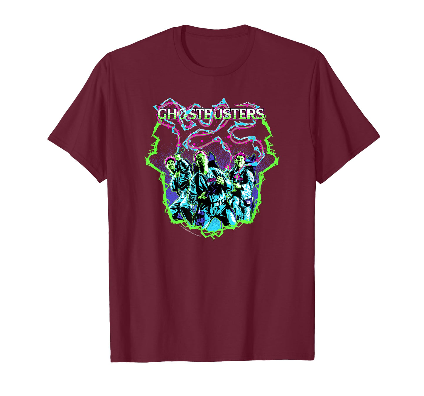 Ghostbusters Retro Proton Packs Cast Photo Movie T-Shirt