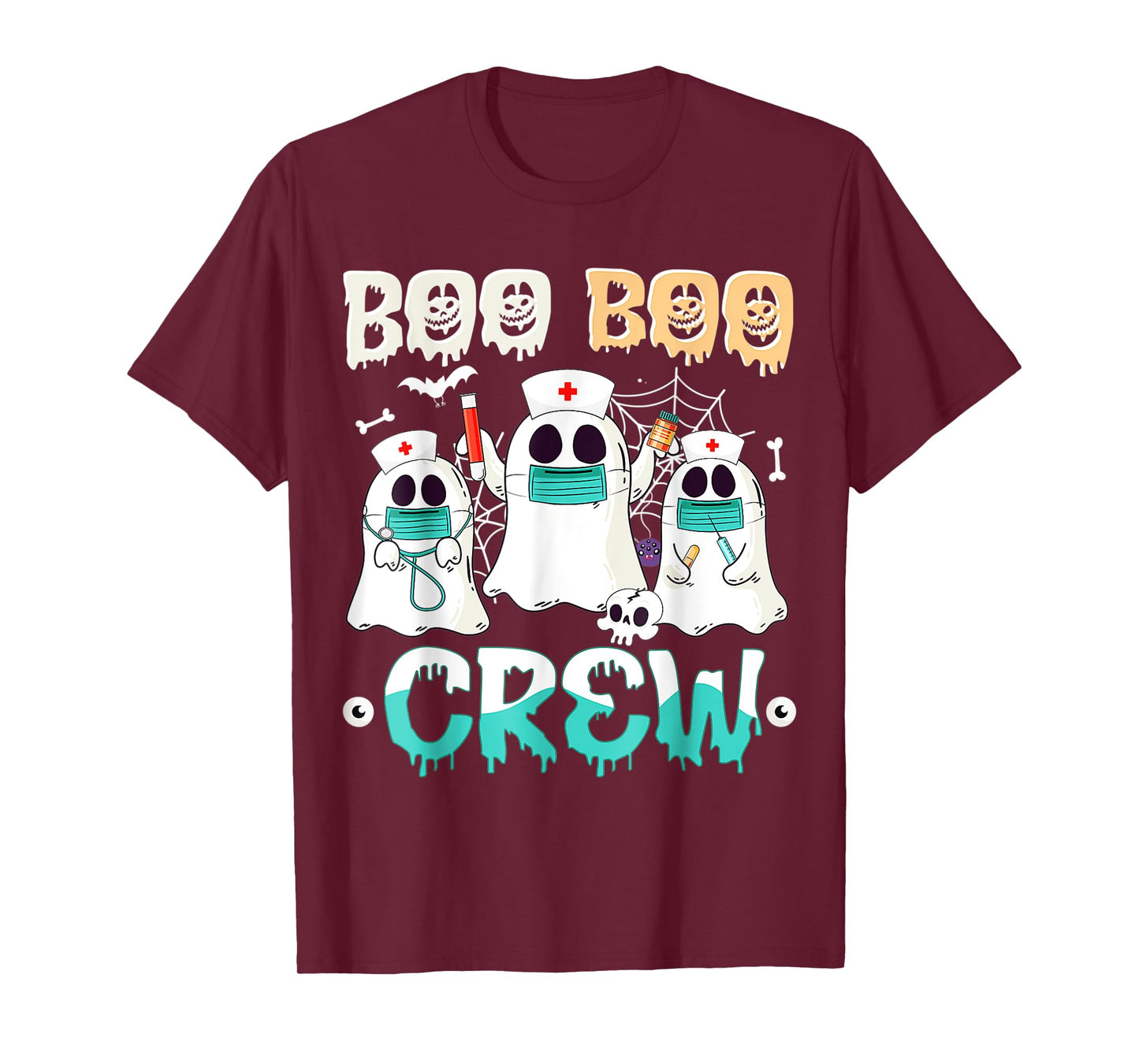 Boo boo Crew Nurse Halloween Ghost Costume Matching T-Shirt