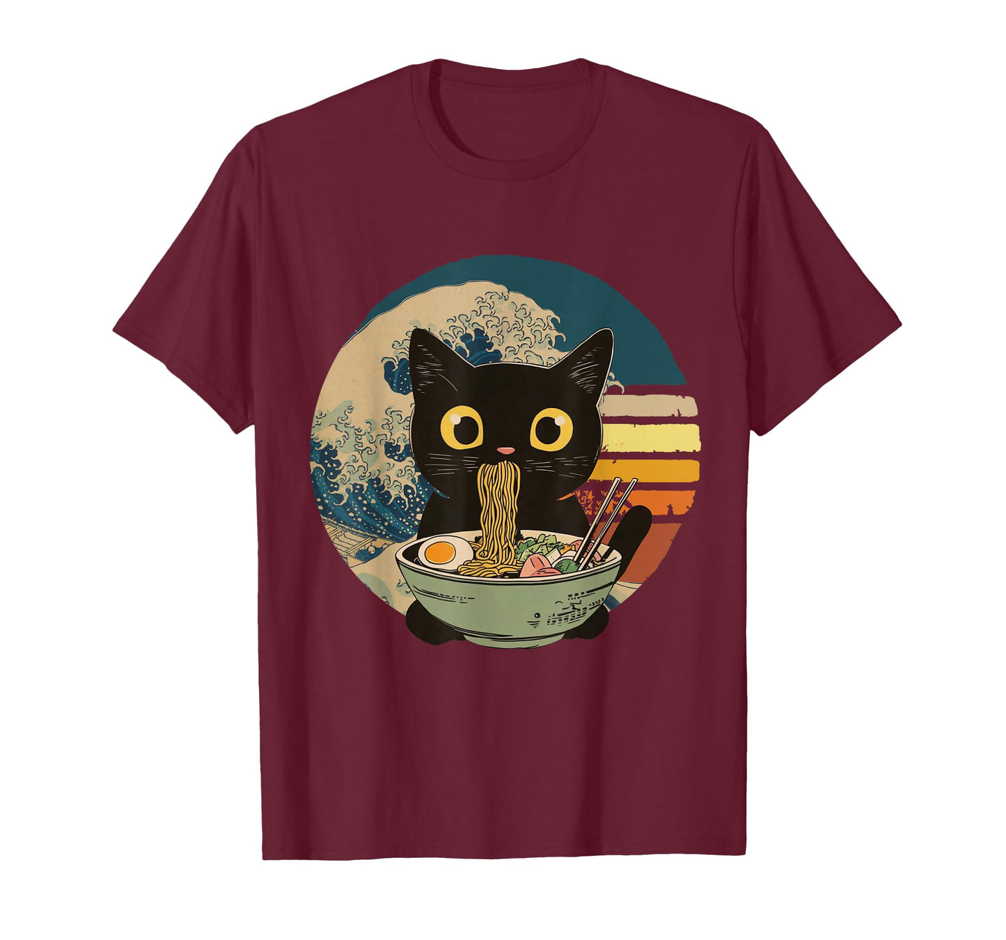Cat Ramen Noodles Cat Japanese Kawaii Cat Japan Anime Cat T-Shirt