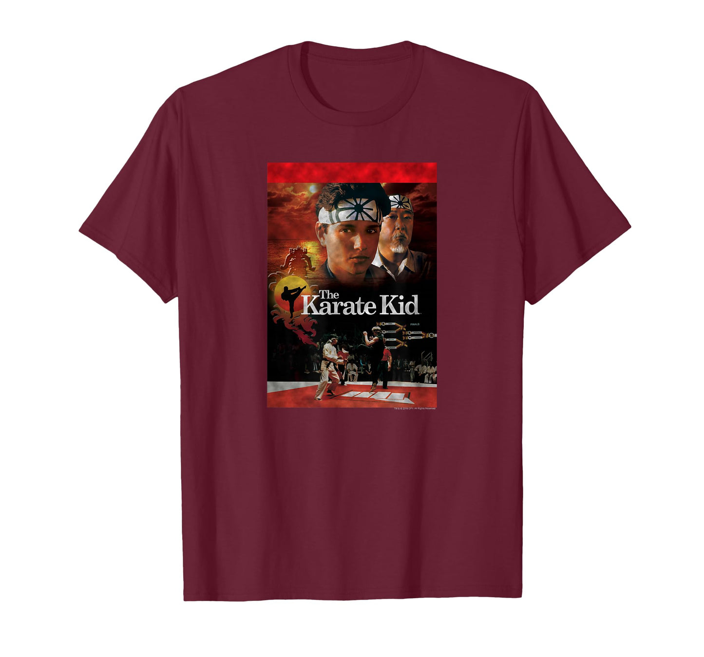 The Karate Kid Movie Poster Distressed Vintage Movie T-Shirt