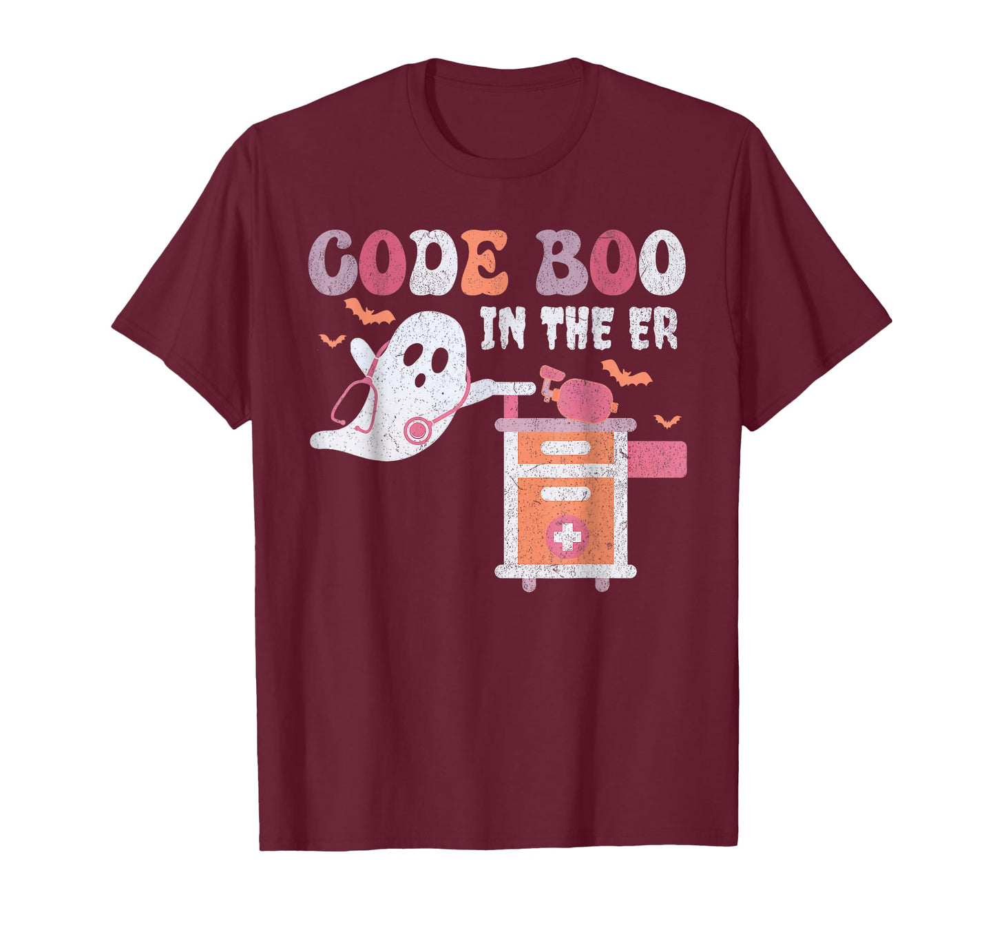 Ghost Code Boo In The ER Respiratory Therapist Halloween T-Shirt