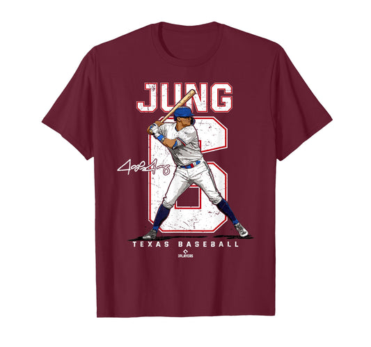 Number and Portrait Josh Jung Texas T-Shirt