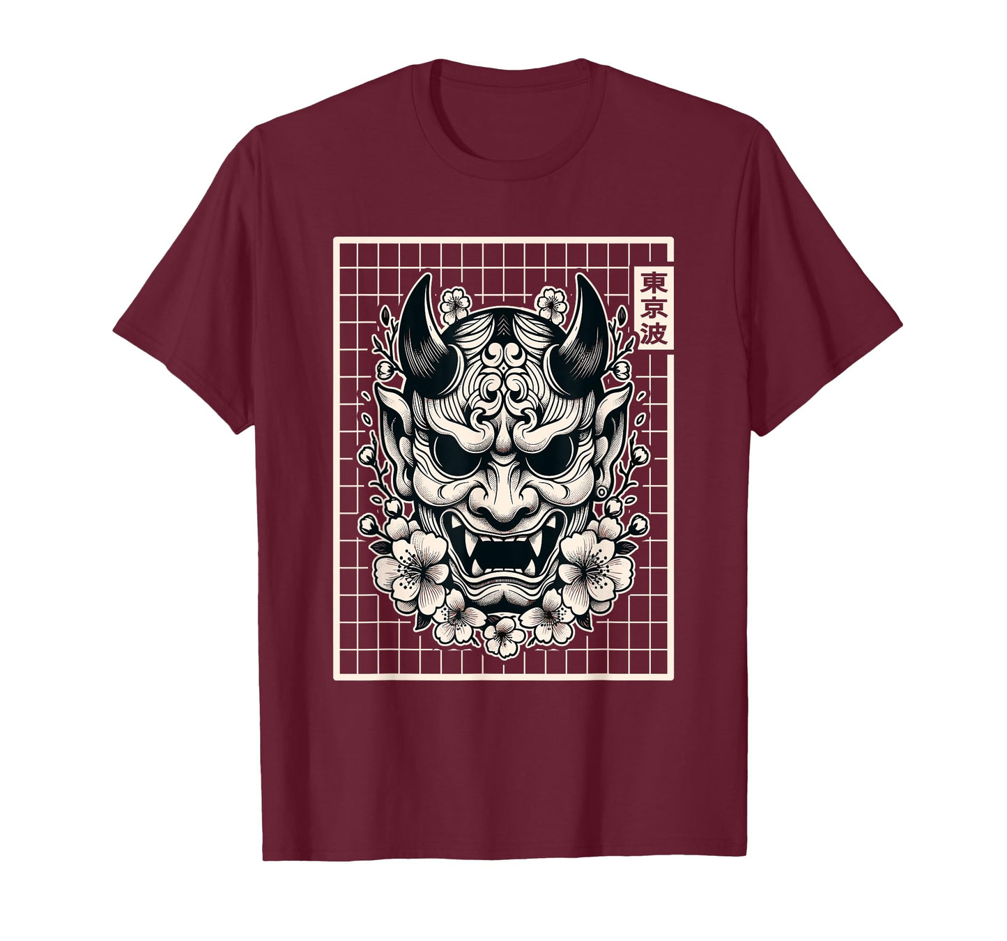 Japanese Devil Hannya Japanese Demon Oni Mask Yokai Oni Mask T-Shirt