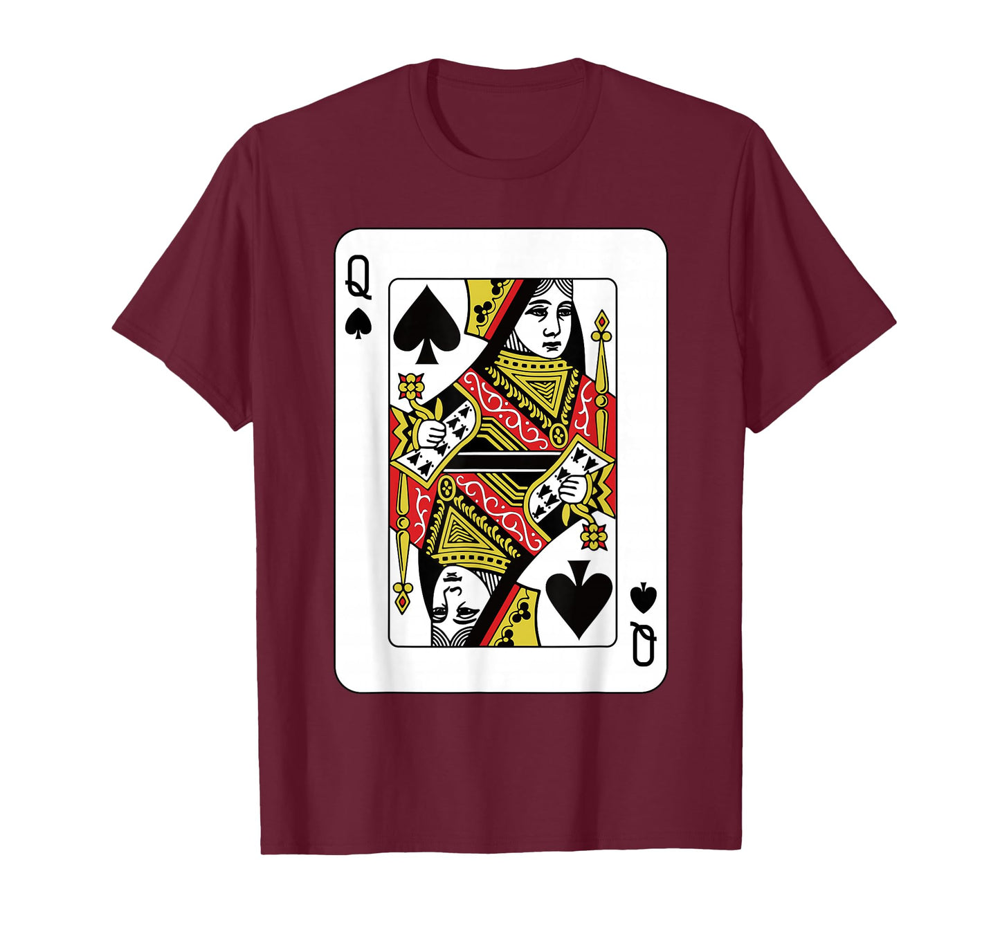 Queen of Spades Playing Card Poker T-Shirt