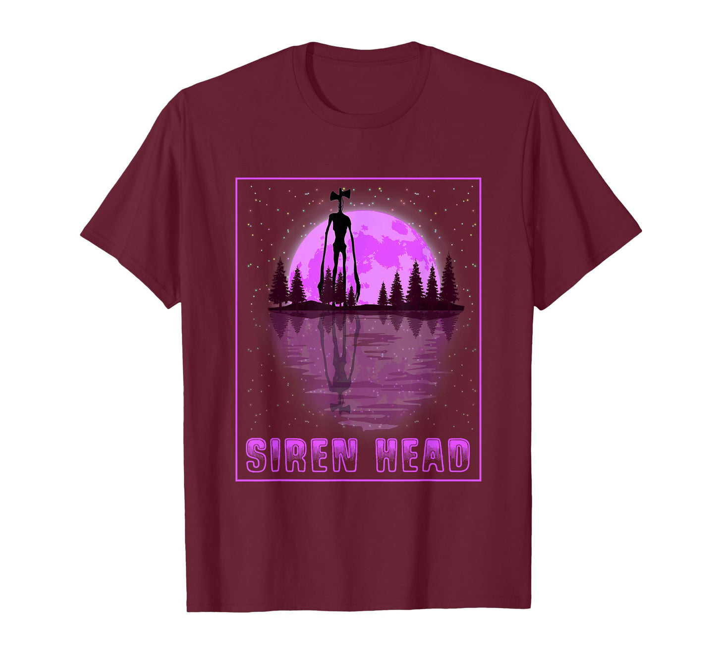Siren Head and a Purple Full Moon T-Shirt