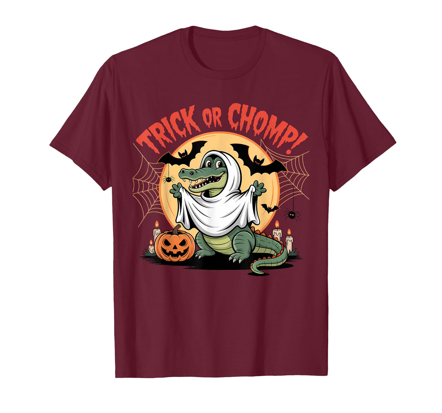 Trick or Chomp Funny Halloween Alligator T-Shirt