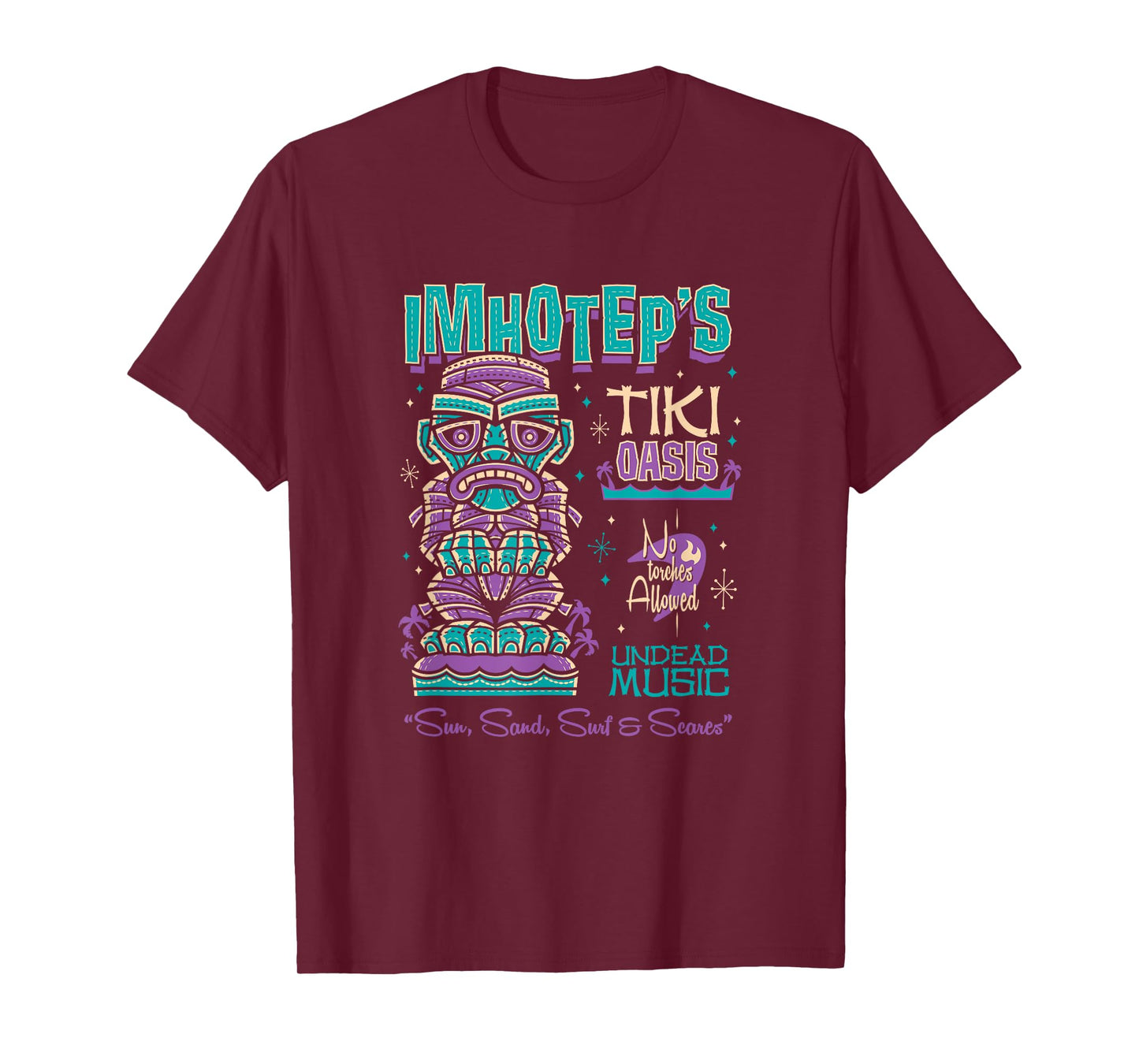 The Mummy Creepy Cute Tiki Lounge - Vacation Surf Monster T-Shirt