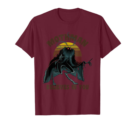Cryptid Mothman Believe in Yourself Cryptozoology T-Shirt