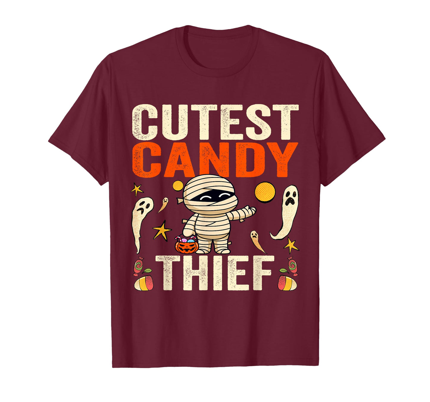Cutest Candy Thief Funny Trick-Or-Treat Halloween Kids Tee T-Shirt