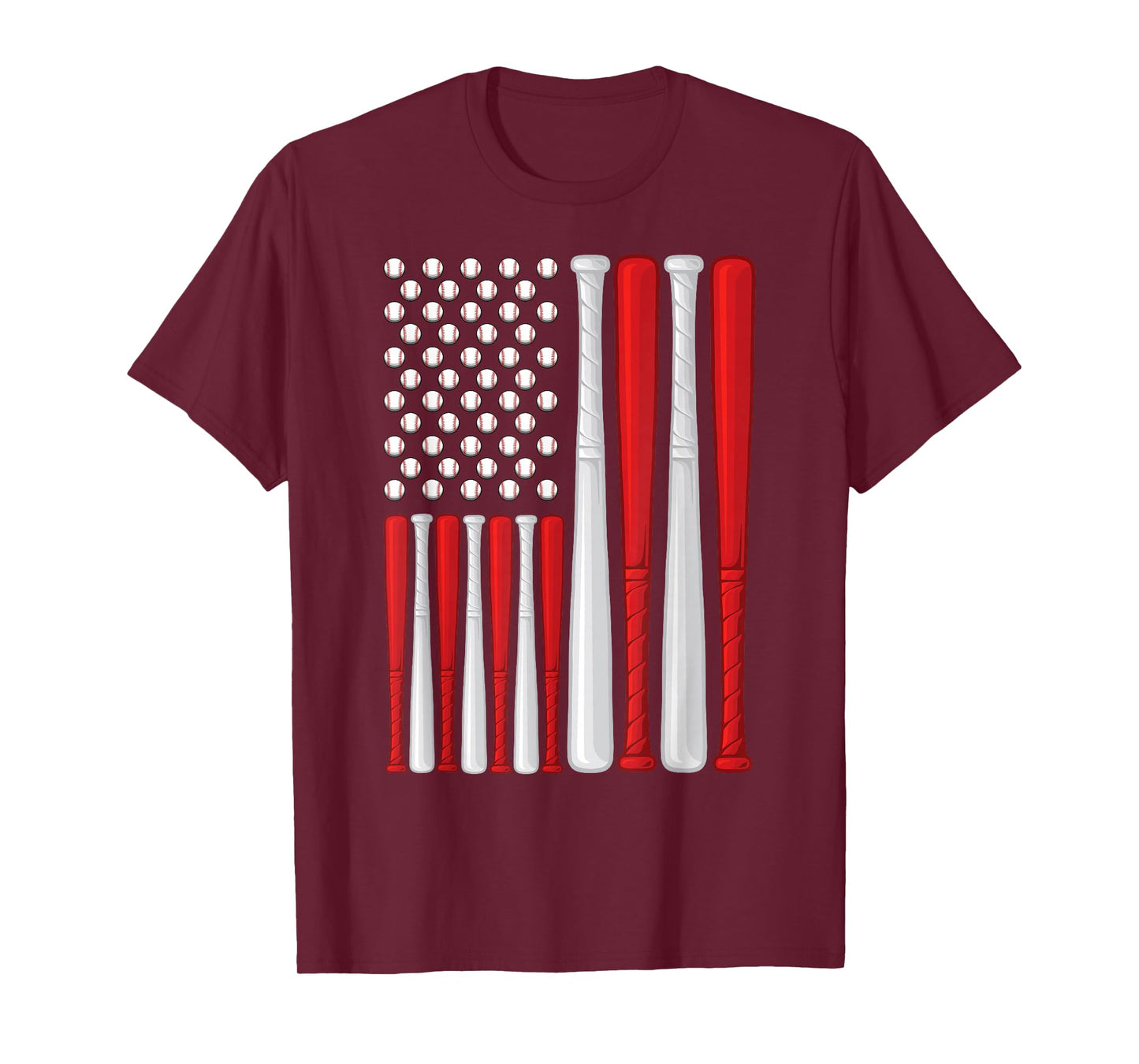 USA Flag - American Baseball Flag - Vintage Baseball Flag T-Shirt