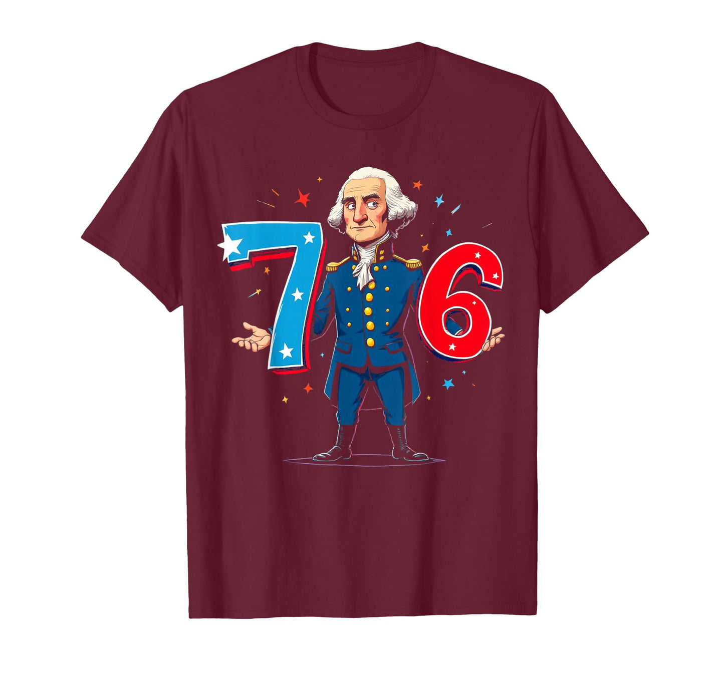 6-7 7-6 George Washington Seven Six Teacher American 67 Kids T-Shirt