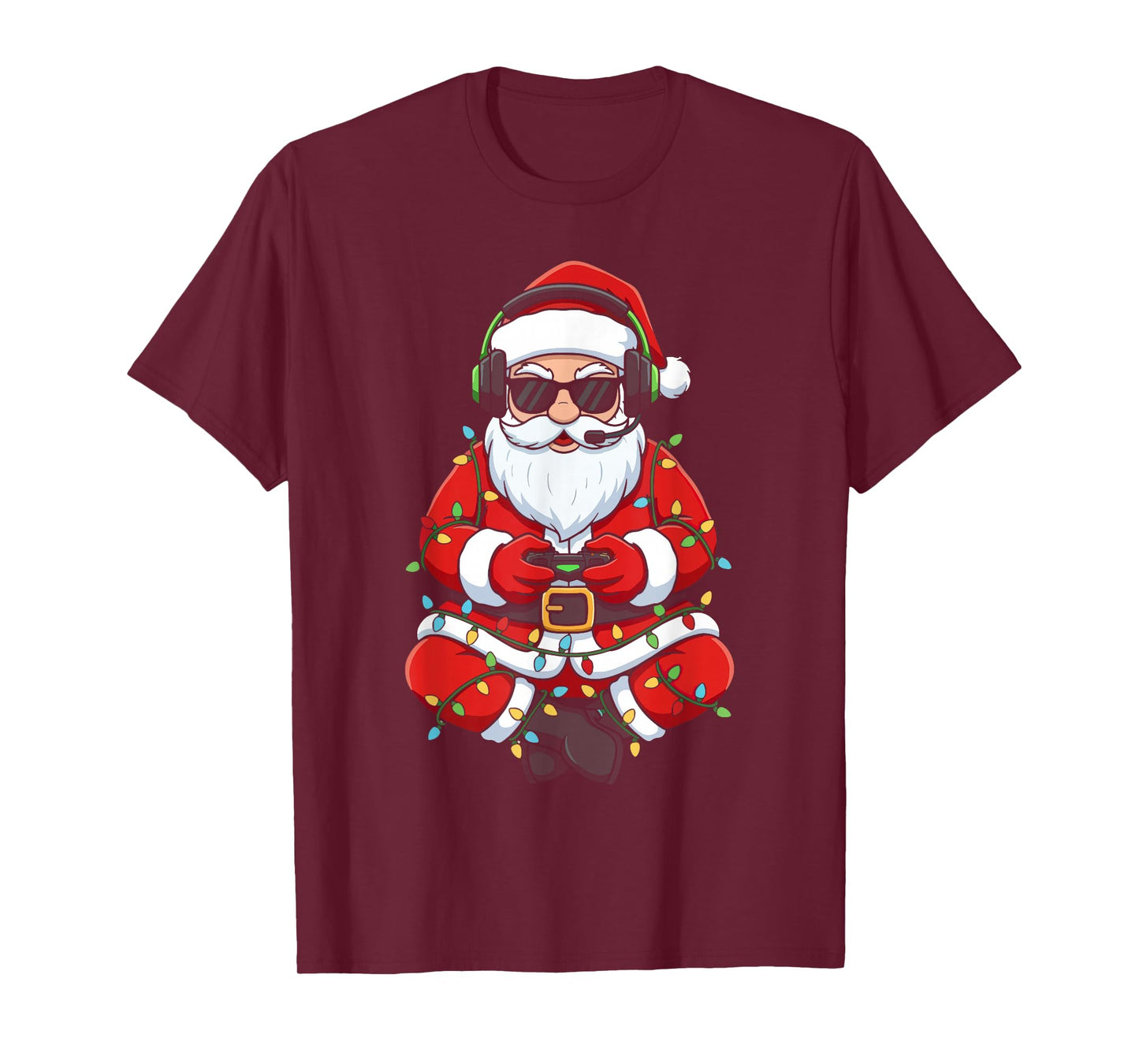 Merry Christmas Gamer Santa Funny Play Game Boys Men Xmas T-Shirt