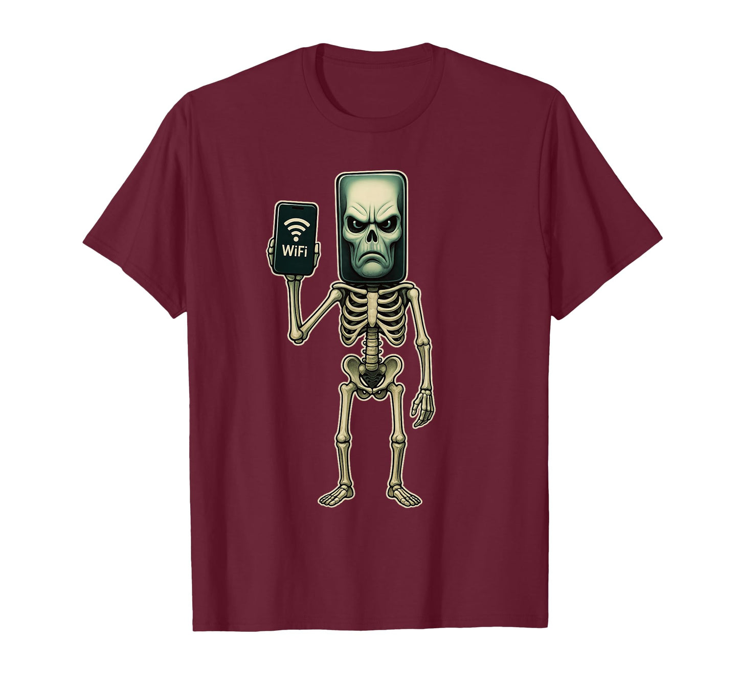 Pot Hotspot - Funny Halloween Brainrot Skeleton Kids Meme T-Shirt