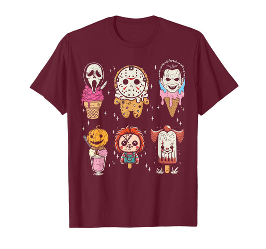 Halloween Desserts Ice Cream Cute Costume Kids Men Women T-Shirt