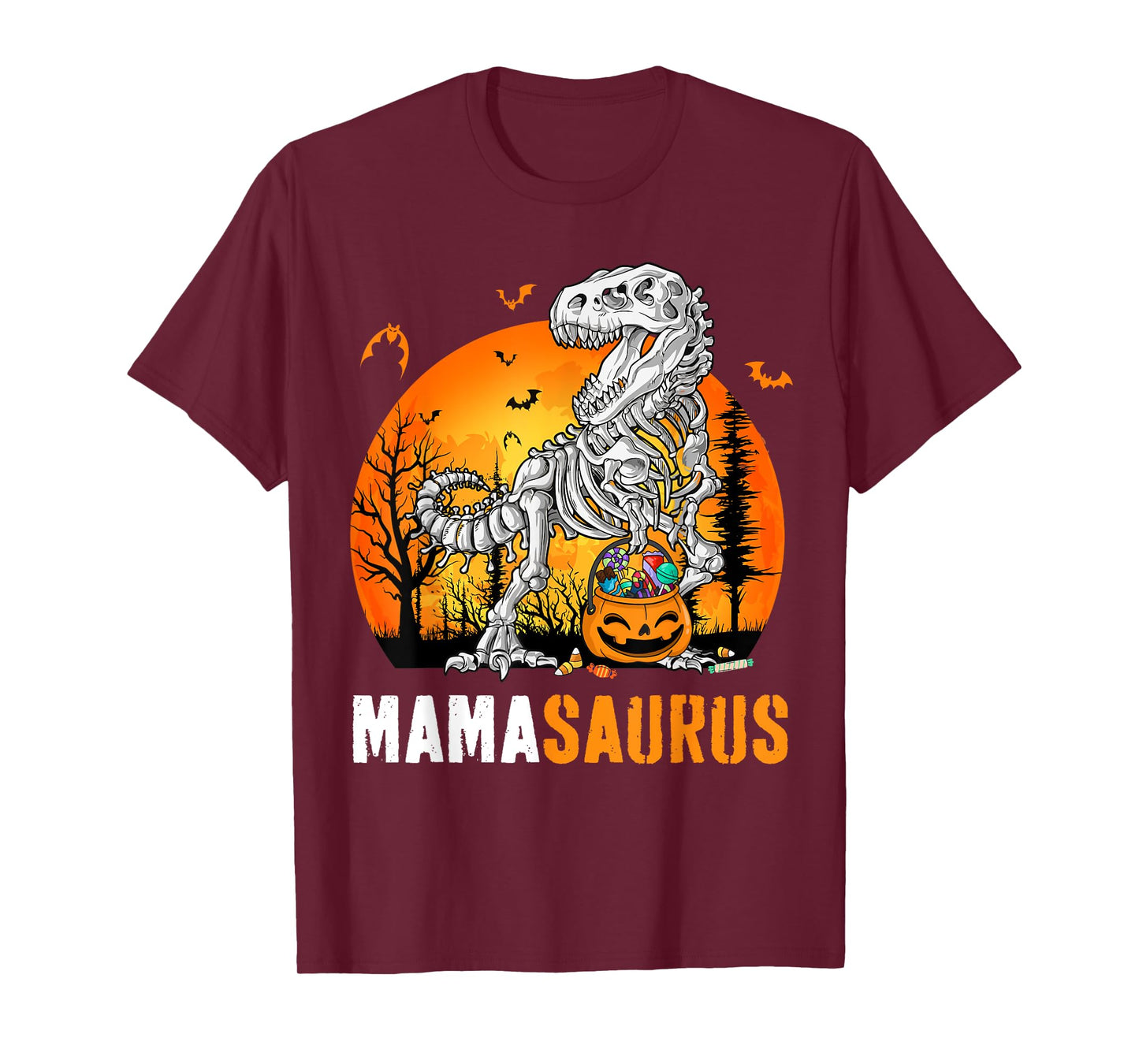 Mamasaurus Dinosaur Skeleton Halloween Mama Saurus T-Shirt