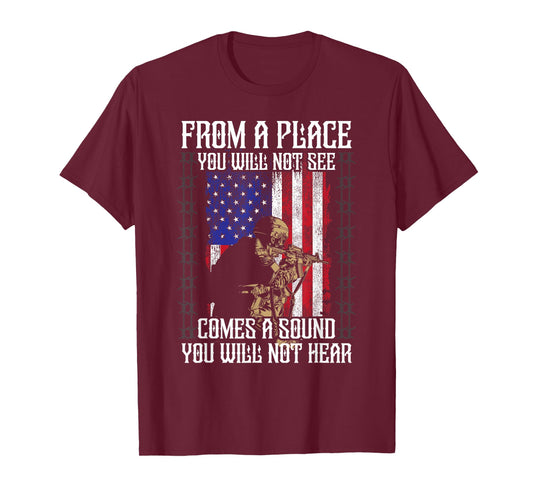 Sniper Military Sharpshooter Shooting Noise Marksman Shooter T-Shirt