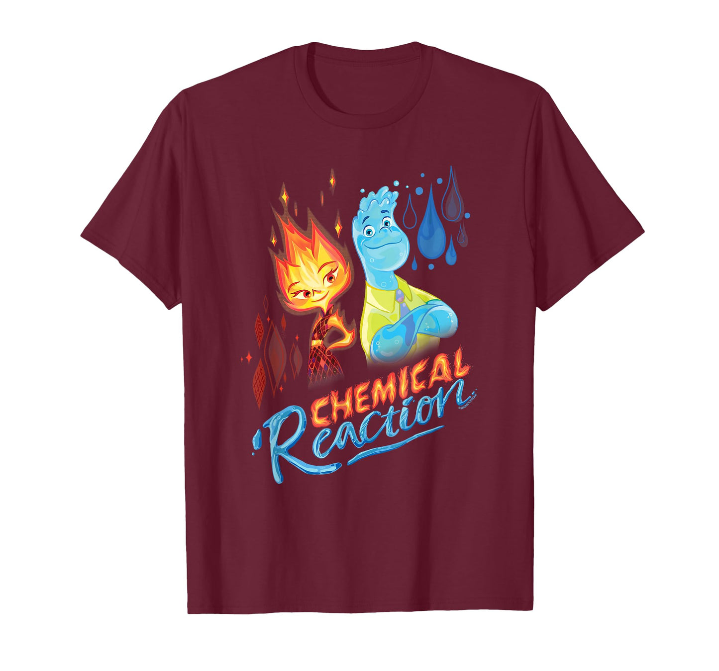 Disney and Pixar’s Elemental Chemical Reaction Ember & Wade T-Shirt