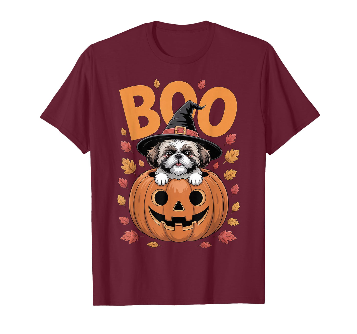 Shih Tzu Costume on Pumpkin Halloween Shih Tzu T-Shirt