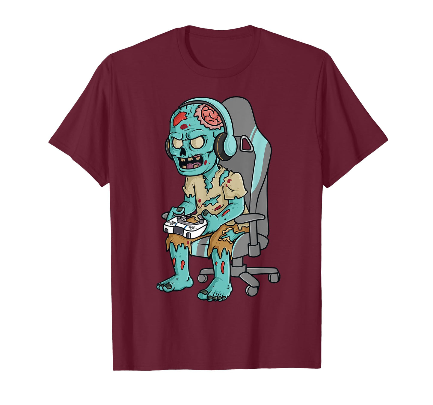 Gamer Halloween Zombie Scary Gaming Boys Kids Teen T-Shirt