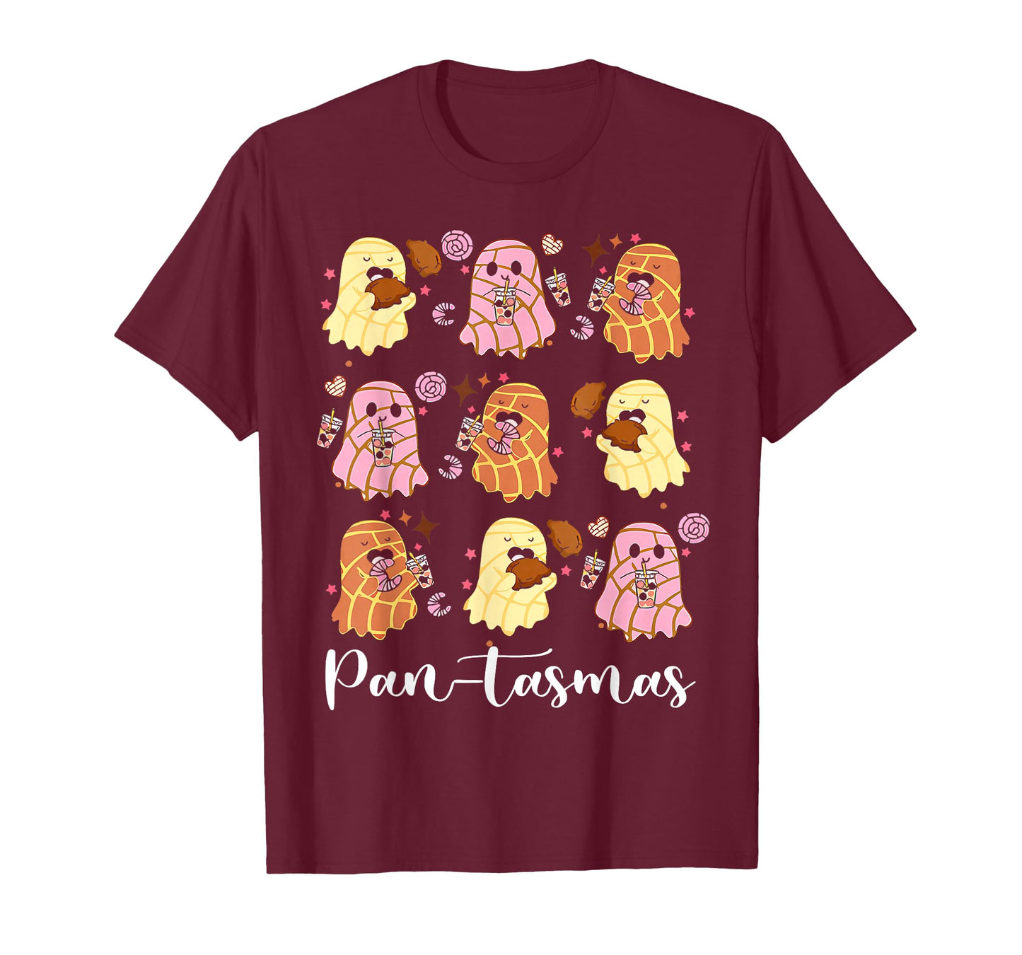 Pantasmas Ghost Pan Dulce Halloween Mexican Conchas Boo T-Shirt