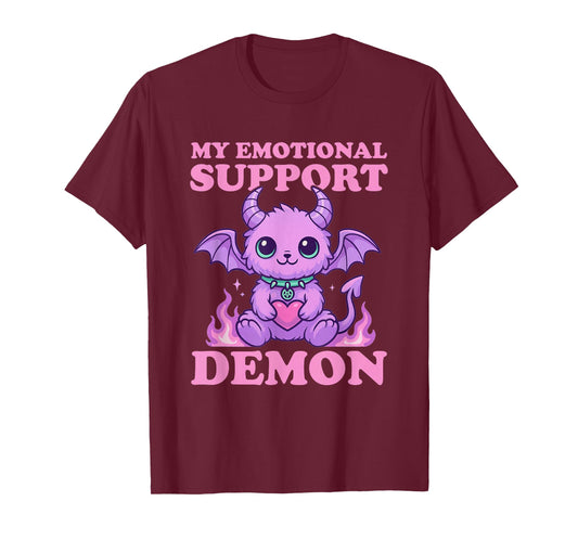 Pastel Goth My Emotional Support Demon Nu Goth Emo Gothic T-Shirt