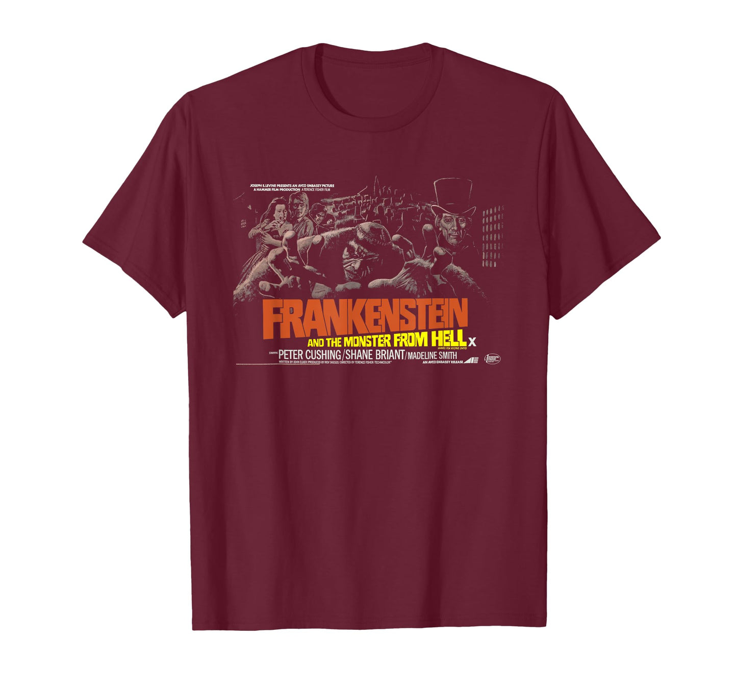 Frankenstein & The Monster from Hell Movie Poster Art T-Shirt