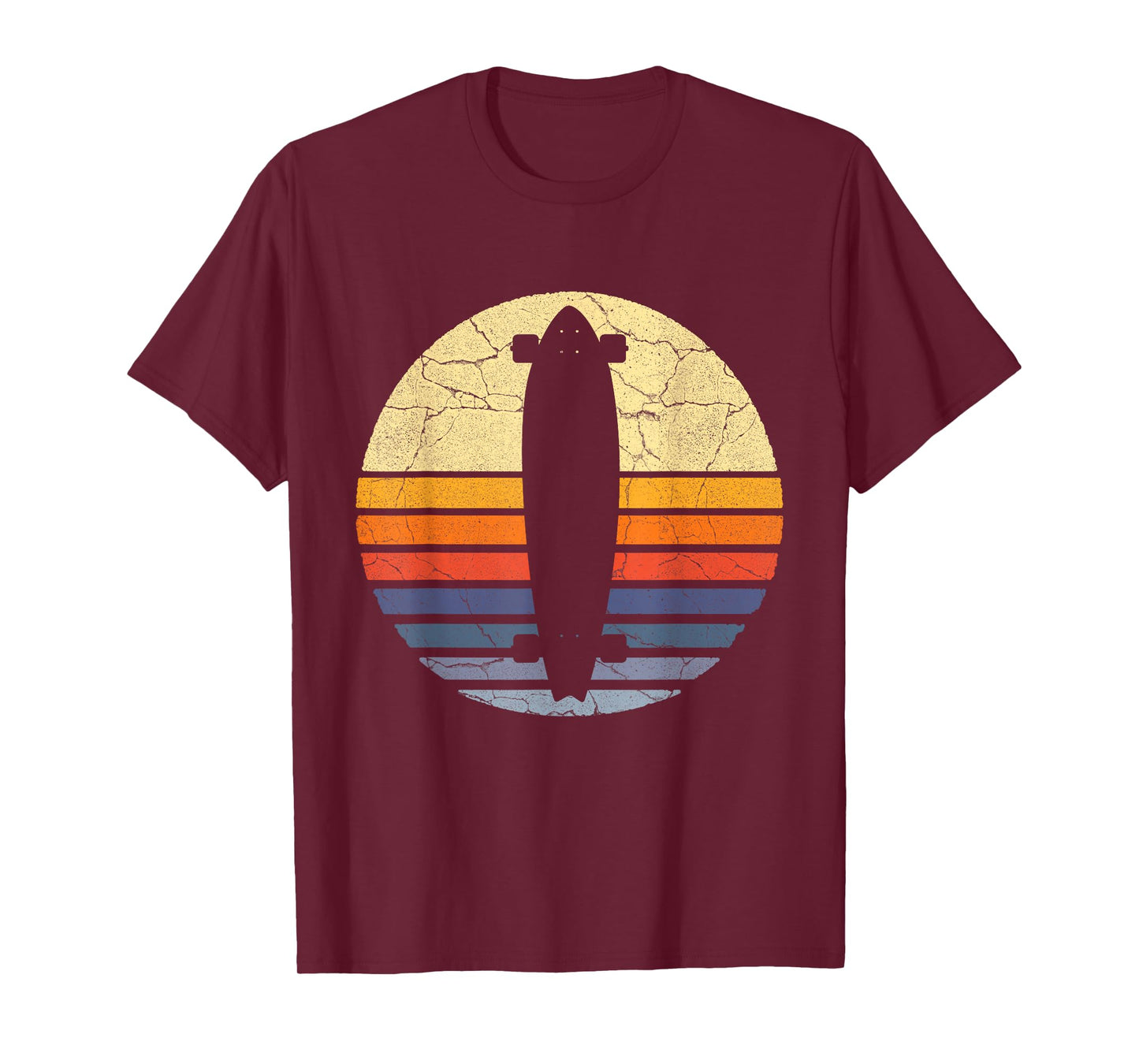 Distressed Longboard Longboarding Lovers & Longboarder Gift T-Shirt