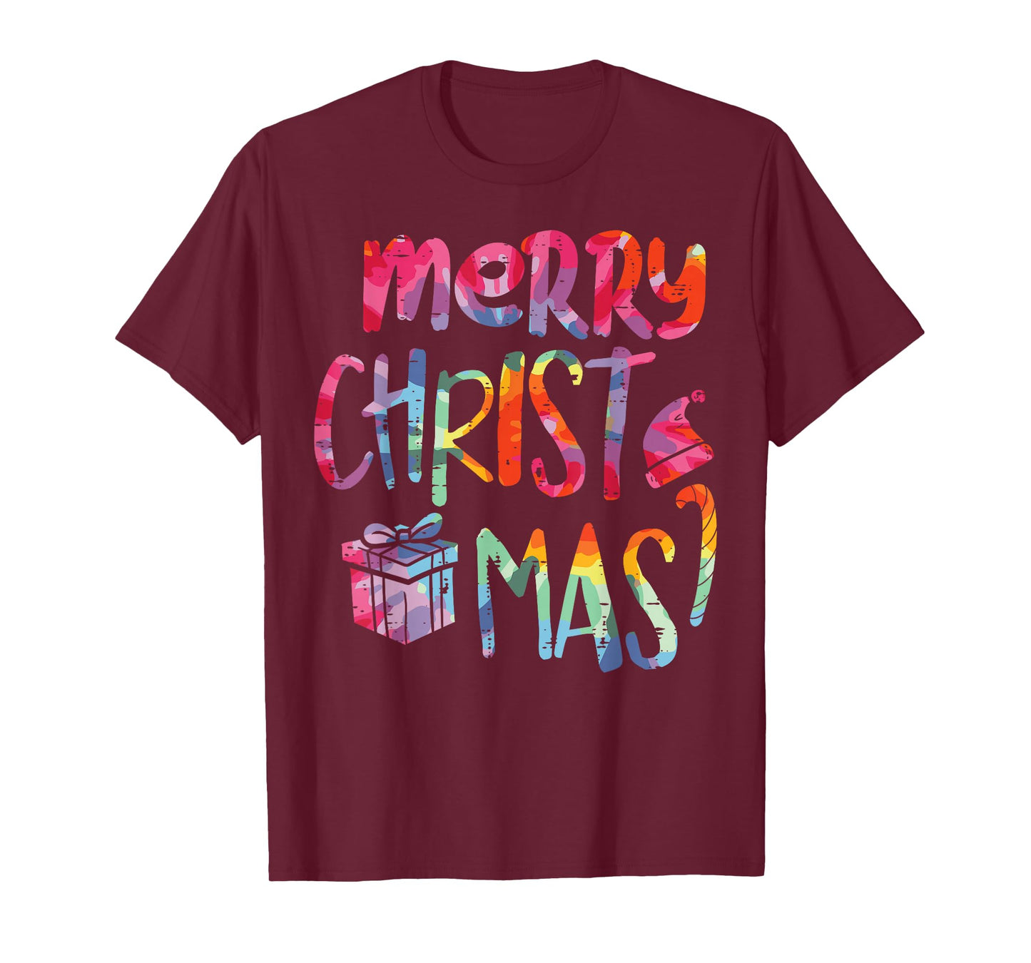 Merry Christmas Tie-Dye Xmas Holiday Men Women Kids Girl Boy T-Shirt