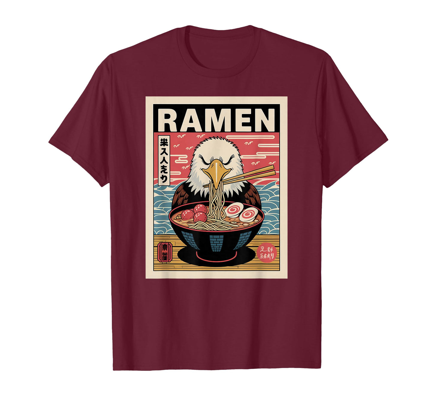 Anime Eagle Manga Kawaii Otaku Neko Japanese Ramen Eagle T-Shirt