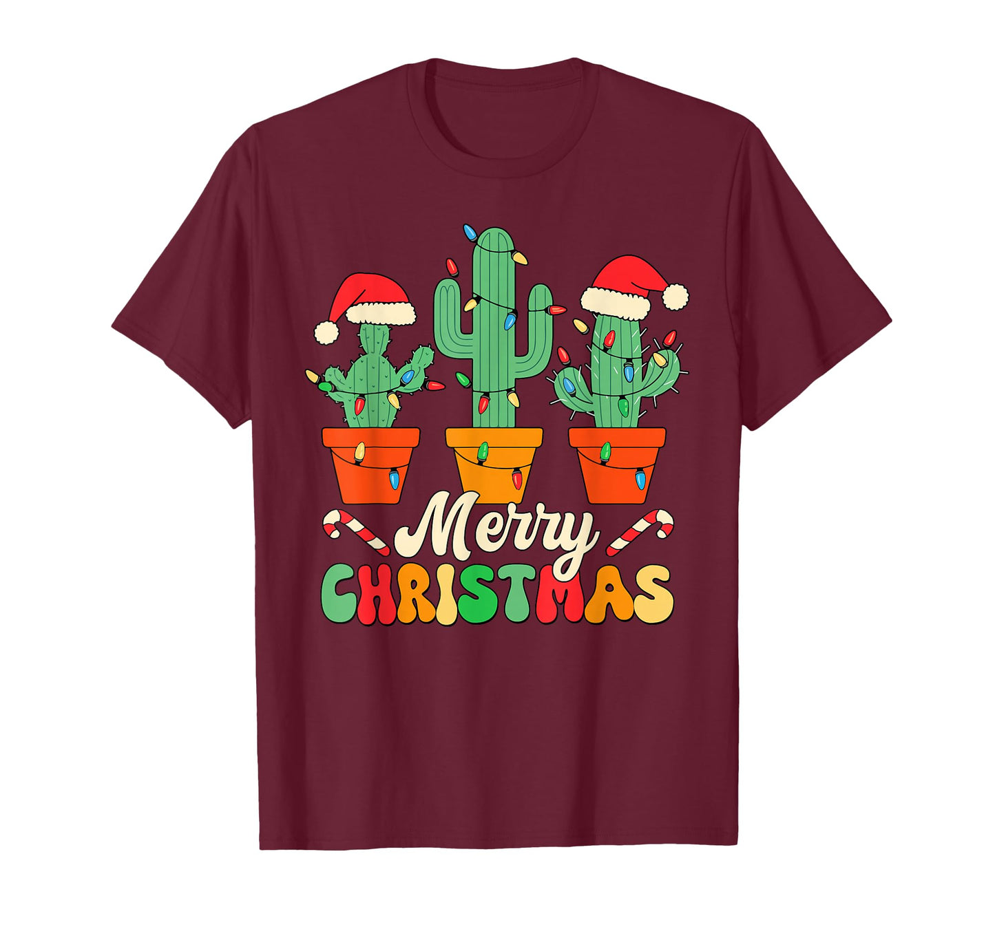 Christmas Cactus Cute Succulent Plant Xmas Men Women Kids T-Shirt