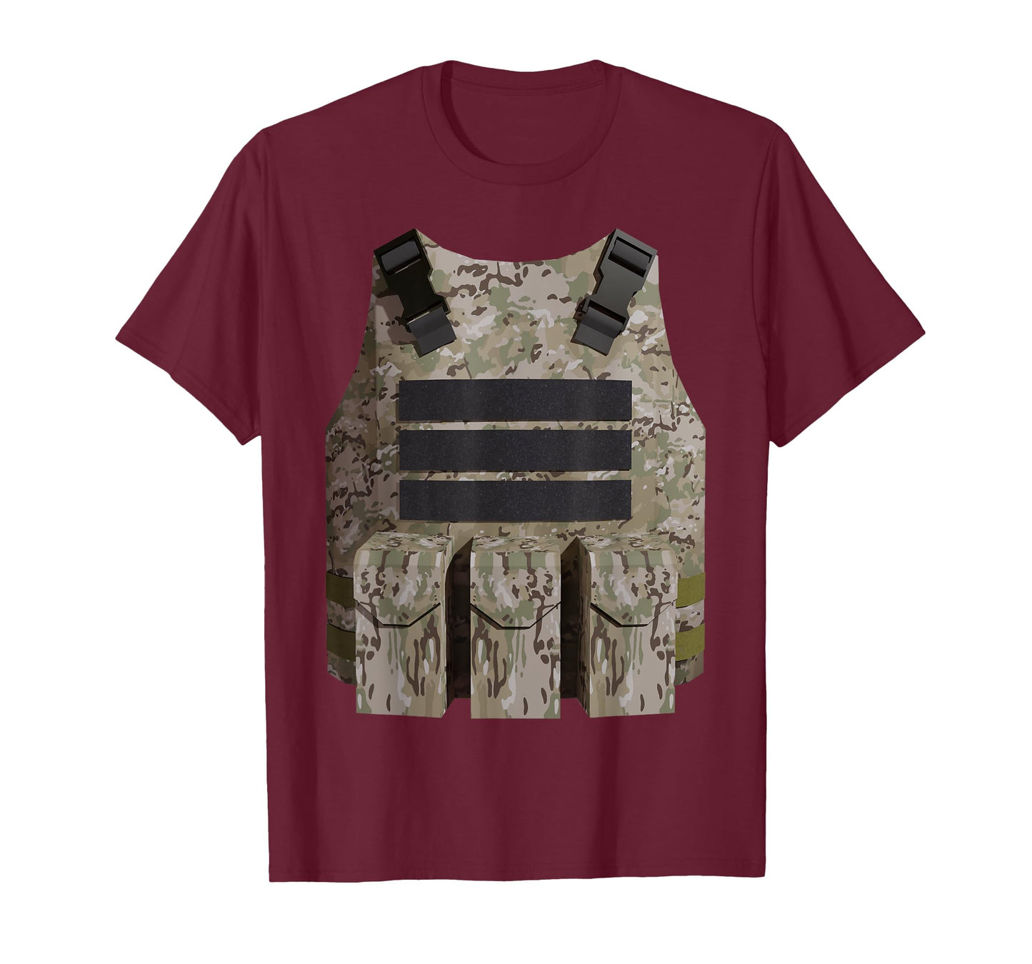 Faux Bulletproof Vest Gamer Costume Desert Camo version T-Shirt