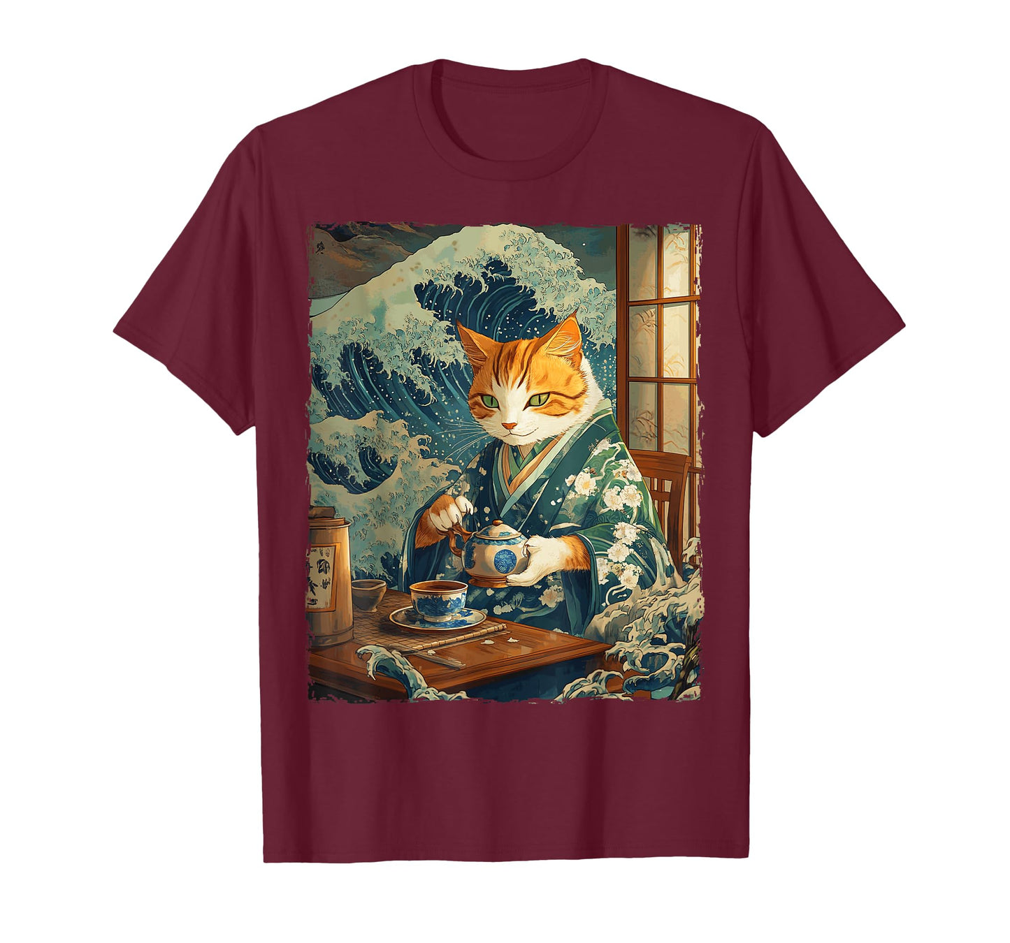 Funny Graphic Cat Japanese Anime T-Shirt for Men Women Kids