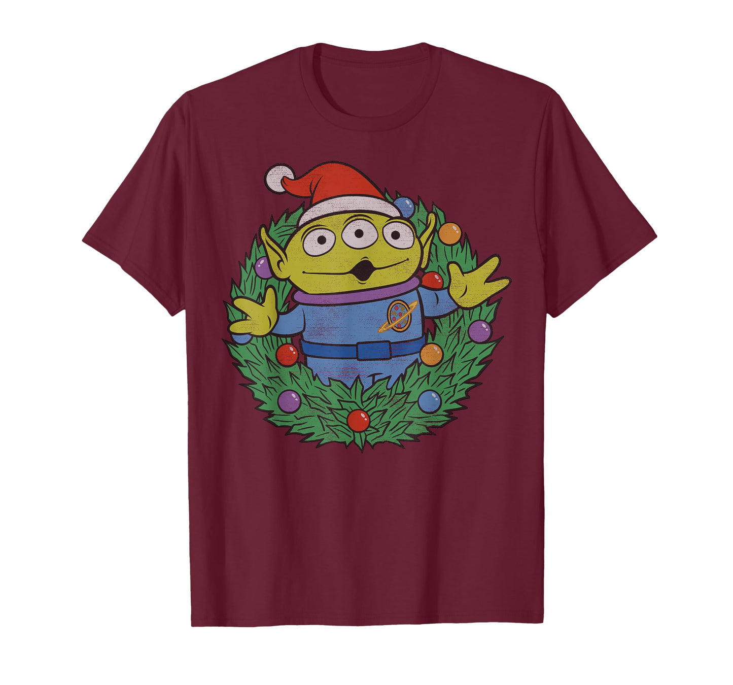Disney Pixar Toy Story Alien Christmas Wreath T-Shirt