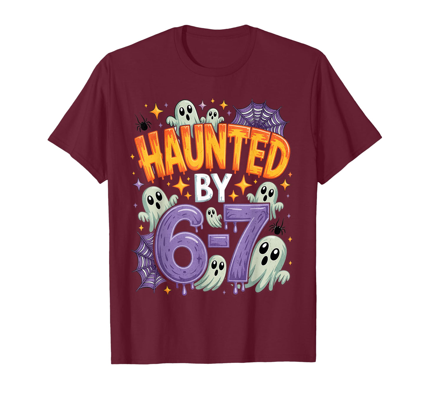 Haunted by 67 – Funny Ghost and Pumpkin Halloween Costume T-Shirt